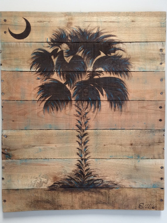 SC Palmetto Tree Palm Tree Wall Art Available in Custom