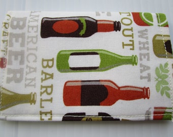Beer Lover Themed Credit Card Wallet, IPA, Pilsner Beer, Craft Beer, Spirits, Credit Card Wallet, Business Card Wallet, Gift Card Holder