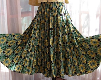 Three tiered, Southwestern Cotton Skirt