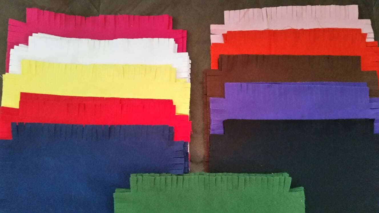 Prefringed die cut flannel fabric squares for rag quilt