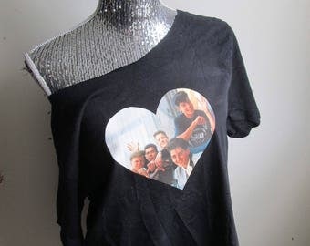 New Kids On The Block Off The Shoulder Tee Shirt Top