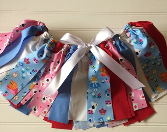 Alice in Wonderland Birthday - Alice Costume Skirt - Birthday Outfit - Mad Tea Party Costume - Little Girl Birthday Outfit