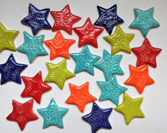 Mosaic Tile-Star tiles- ceramic mosaic tiles- mosaic tile, Handmade