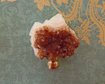 XX Quality Natural Cirine Lamp Finial Many Crystals