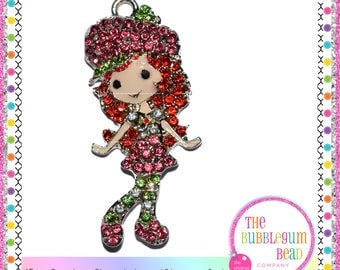 45mm STRAWBERRY SHORTCAKE INSPIRED Bubblegum Necklace Pendant, Gumball Necklace Pendant, Chunky Necklace Pendant, The Bubblegum Bead Co.