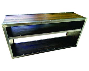 Wood & Steel Industrial Bookcase #022 • Industrial Style Furniture by Industrial Evolution Furniture Co.