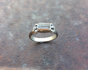 Scapolite Crystal & Sterling Silver Ring - Raw Crystal Ring - Natural Scapolite Ring