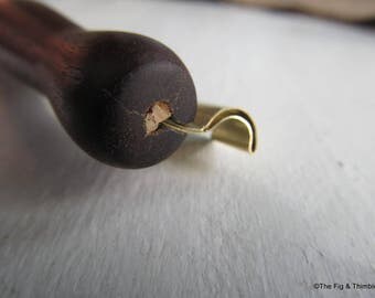 Shop Seconds - Oblique Carrot Style Pen Holder with Small Crack - Ipe Hand Turned Calligraphy Dip Pen