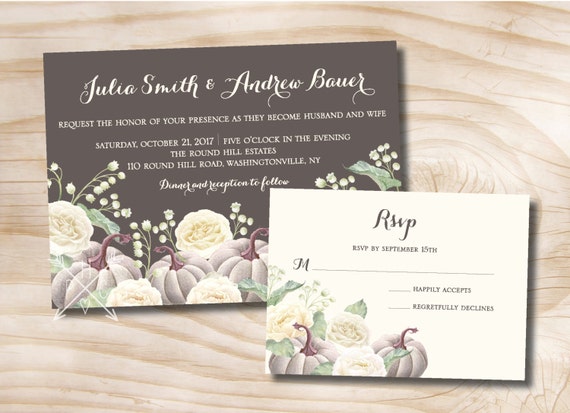 Pumpkin Wedding Invitations 7