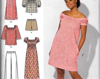 Simplicity 2616 Dress Top Pants Shorts Summer Wardrobe Easy to Sew Pattern UNCUT Plus Size 14, 16, 18, 20, 22