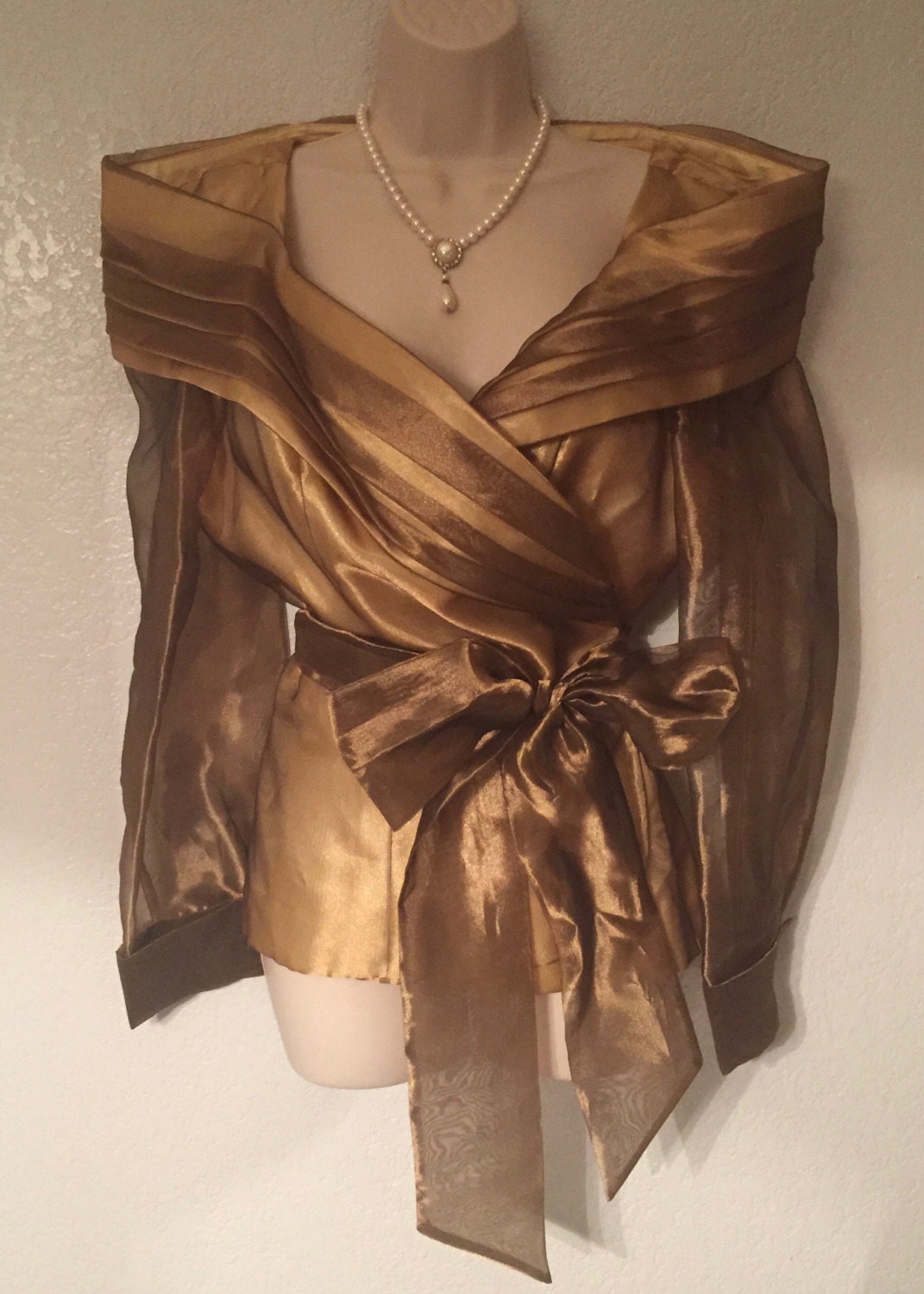 gold wrap top