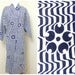Japanese Vintage Yukata. Cotton Summer Robe in Blue and White (Ref: 1780)