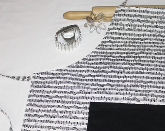 Music Adult Apron with black pocket