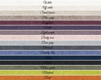 Certified soft linen fabric by yard. Custom color by Lovely Home Idea