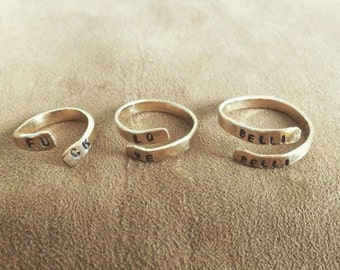 14k gold filled stamped rings