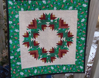 Christmas Quilt, Wreath Quilt, 1209-02