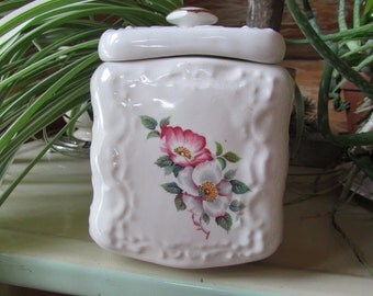 Porcelain German Floral Storage Jar