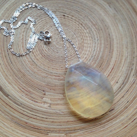 Pineapple quartz necklace Clearance