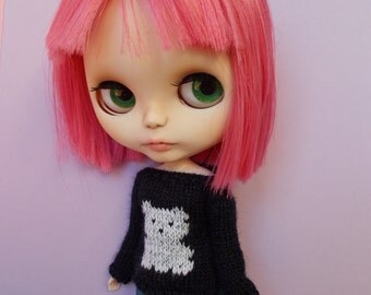 Sweater with bear, available in different sizes and colors,pure neemo,blythe,pullip,yo-sd, littlefee,momoko...)