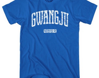 Gwangju Korea T-shirt - Men and Unisex - XS S M L XL 2x 3x 4x - Gift, South Korean Shirt, FC, Football Club, Gwangju Shirt Travel, City Tee