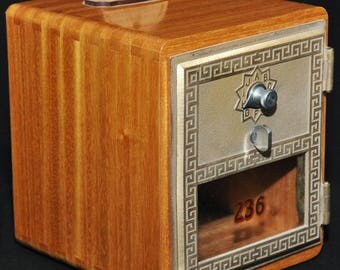 Post Office Door Bank Mahogany