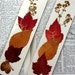 FALL LEAVES BOOKMARKS - Set of 2, Real Natural Preserved Pressed Maine Flowers, Autumn Leaves, Red Maple, Beech Leaves, Nature Lover Gift