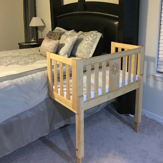 Maple SlatSided Sidecar Style Baby Bed for CloseSleeping and