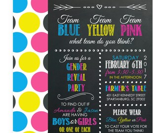 Coed gender reveal | Etsy