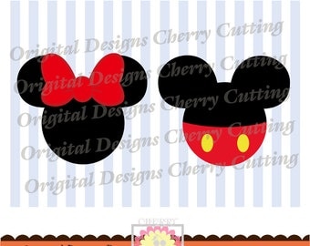 Mouse ears SVG,Mickey Silhouette and Minnie Silhouette svg dxf png jpg eps,Silhouette & Cricut Cut Files BSCH05-Personal and Commercial Use