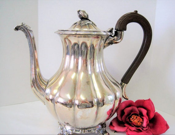 Silverplate Rogers Coffee pot - 1881 Canada Coffeepot - Elegant Display Piece - Vintage Serving Pot