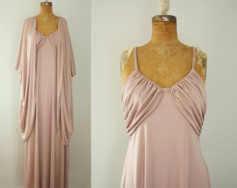 1970s maxi dress | vintage 70s dress and wrap