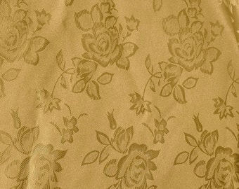 Brocade Jacquard Satin Sand 60 Inch Fabric by the Yard - 1 yard