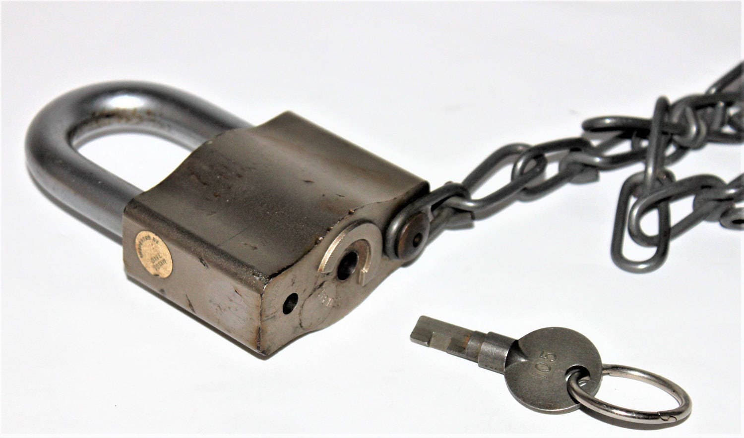 High Security Sargent & Greenleaf Railroad Padlock w/key 105 For Use