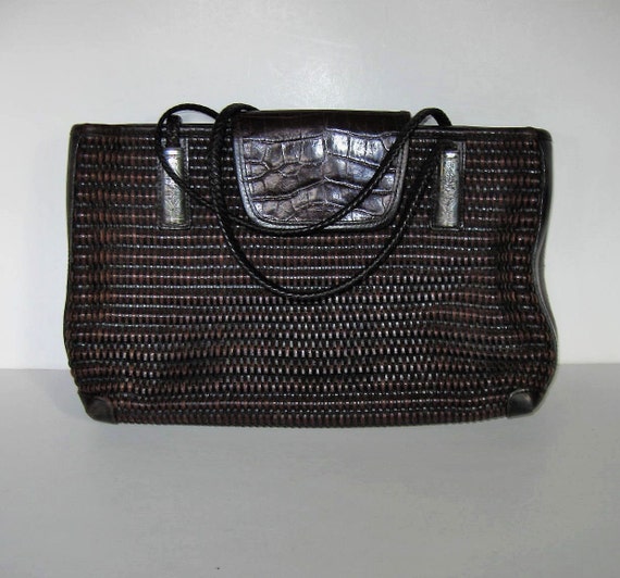 Vintage Brighton woven leather handbag shoulder bag 13