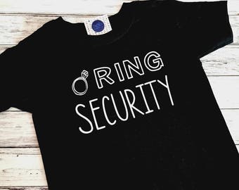 Ring Security Shirt - Ring Bearer Top - Wedding Tee - Boy Rehearsal Dinner - Ring Bearer Gift - Ring Bearer Proposal - Wedding Rings
