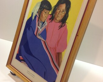 Antique Native American Winold Reiss Litho Print of Blackfeet