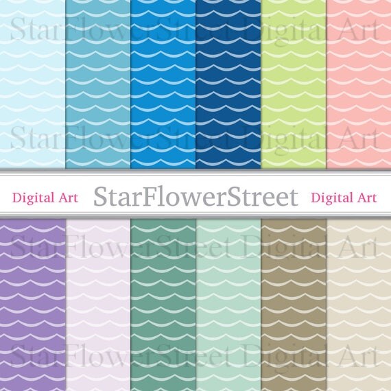 Items similar to Ocean Digital Paper nautical printable scrapbook paper holiday ocean digital ...