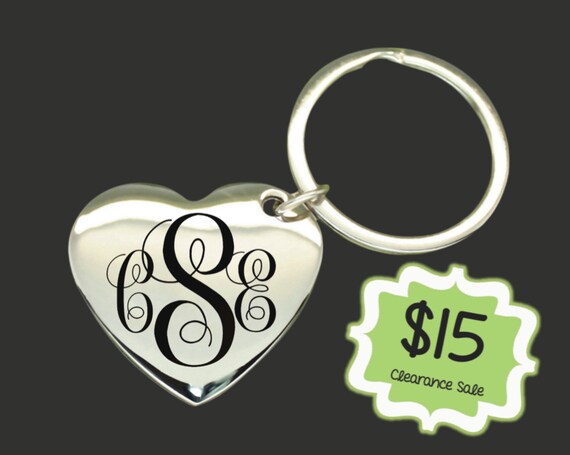 Valentines | Valentines Day | Valentines Gift | CLEARANCE SALE | Monogram Heart Keychain | Graduation Gift | Korena Loves