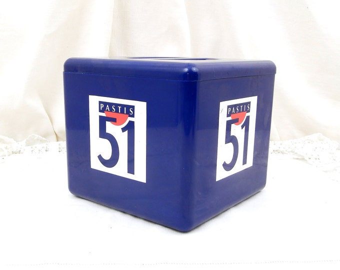 Vintage Blue Pastis 51 Ice Bucket, Ice Cube Holder, French Design, Retro, Vintage, Man Cave, Decor, Bar, Bistro, Barware, Ricard, France