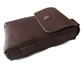 Leather Belt Pouch, Leather Belt Bag, Leather Hip Bag, Belt Case, Pocket Belt, Travel Pouch, Medieval Pouch, Full Grain Italian Leather