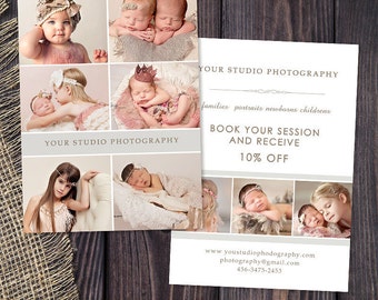 Promo Card - Photography Marketing Template Flyer Postcard Template Board 002, INSTANT DOWNLOAD