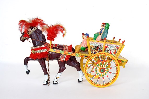 Vintage Sicilian Cart Sicilian Carretto Sicilian Decor