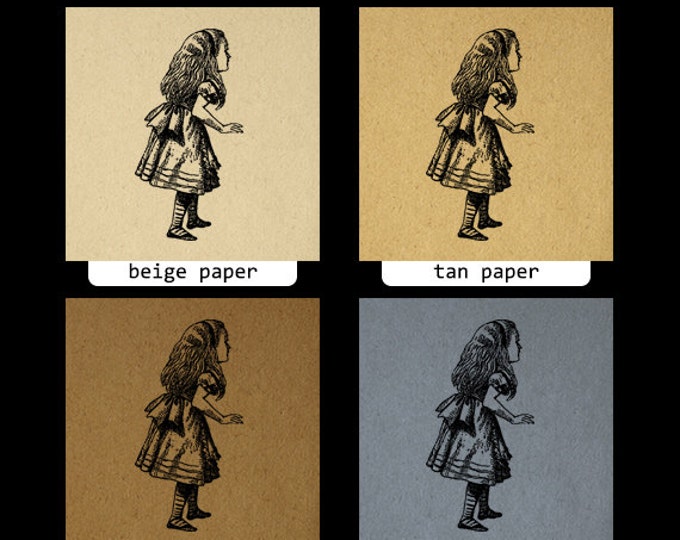 Alice from Alice in Wonderland Digital Image Download Printable Graphic Vintage Clip Art Jpg Png Eps HQ 300dpi No. No.1501