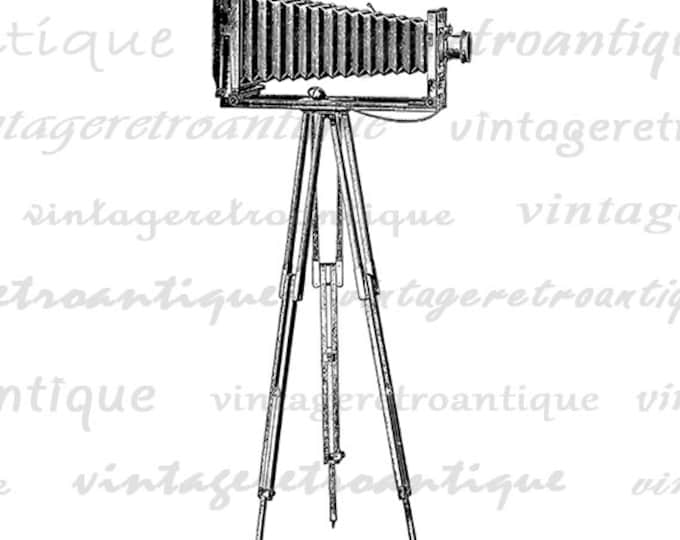 Printable Image Old Camera Download Vintage Camera Digital Graphic Antique Clip Art Jpg Png Eps HQ 300dpi No.1533