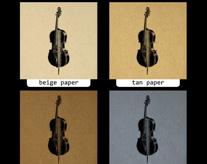 Cello Printable Image Download Music Illustration Graphic Digital Vintage Clip Art Jpg Png Eps HQ 300dpi No.1339