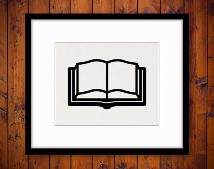 Book Digital Image Download Education School Reading Learning Printable Graphic Vintage Clip Art Jpg Png Eps HQ 300dpi No.4341