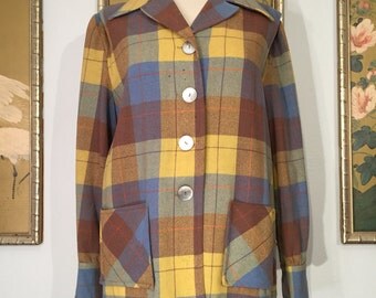 Classic 1950s 60s Pendleton 49er Wool Jacket -- Lovely, but Needs TLC