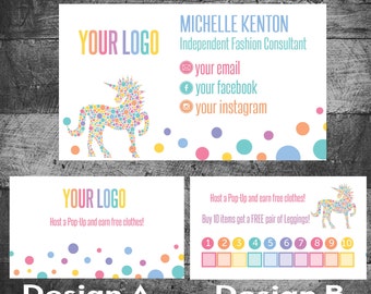 Lularoe Unicorn business cards, Seller Marketing, Unicorn business cards, love my leggings, Custom business, Pop Ups Chalk, digital file