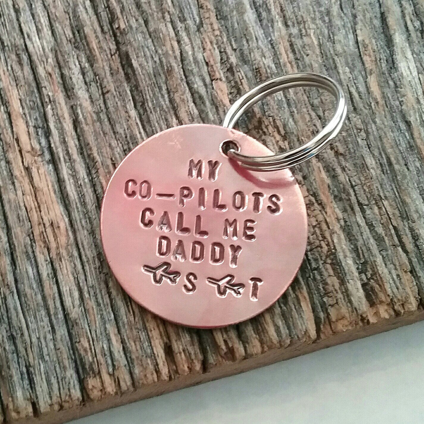 One Love Keychain for Girlfriend Personalized Him Bronze