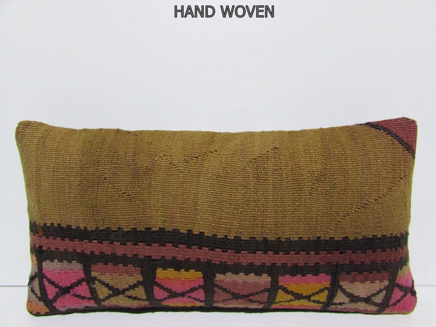 kilim pillow wool rug knitting pillow cover by DECOLICKILIMPILLOWS